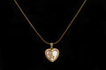 Asterials 18K Gold Plated Heart Floral Pendant Necklace for Women