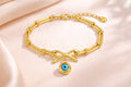 Evil Eye Bow Charm Bracelet