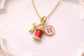 Anti-Tarnish 18K Gold Plated  (3 Micron) Sewing Charm Necklace