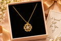 Golden Bloom Crystal Flower Pendant Necklace for Women | Asterials