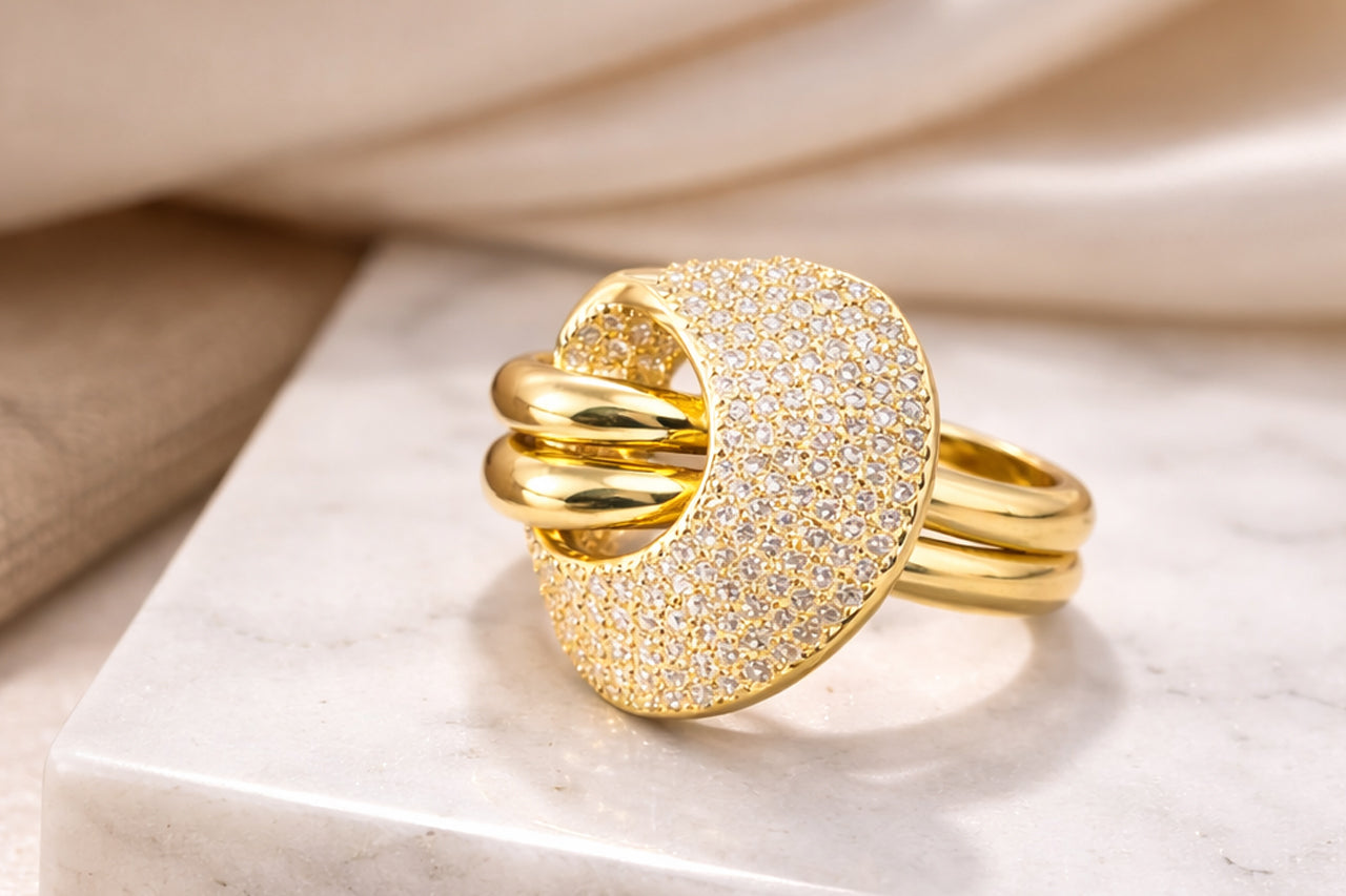 Radiant Curve Statement Ring