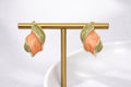 Aureline Wave Earrings — Gold Plated with Enamel Artistry