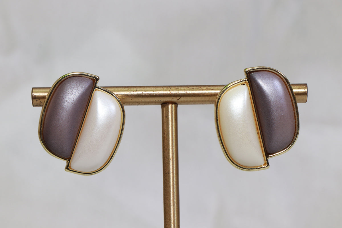 Gold-Tone Two-Tone Pendant Earring Set for Women