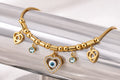 Evil Eye Heart Charm Bracelet