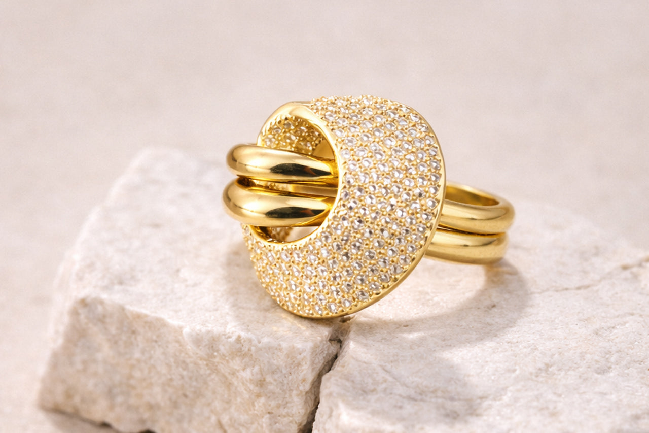 Radiant Curve Statement Ring