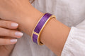 18K Gold Plated Enamel Statement Bangle