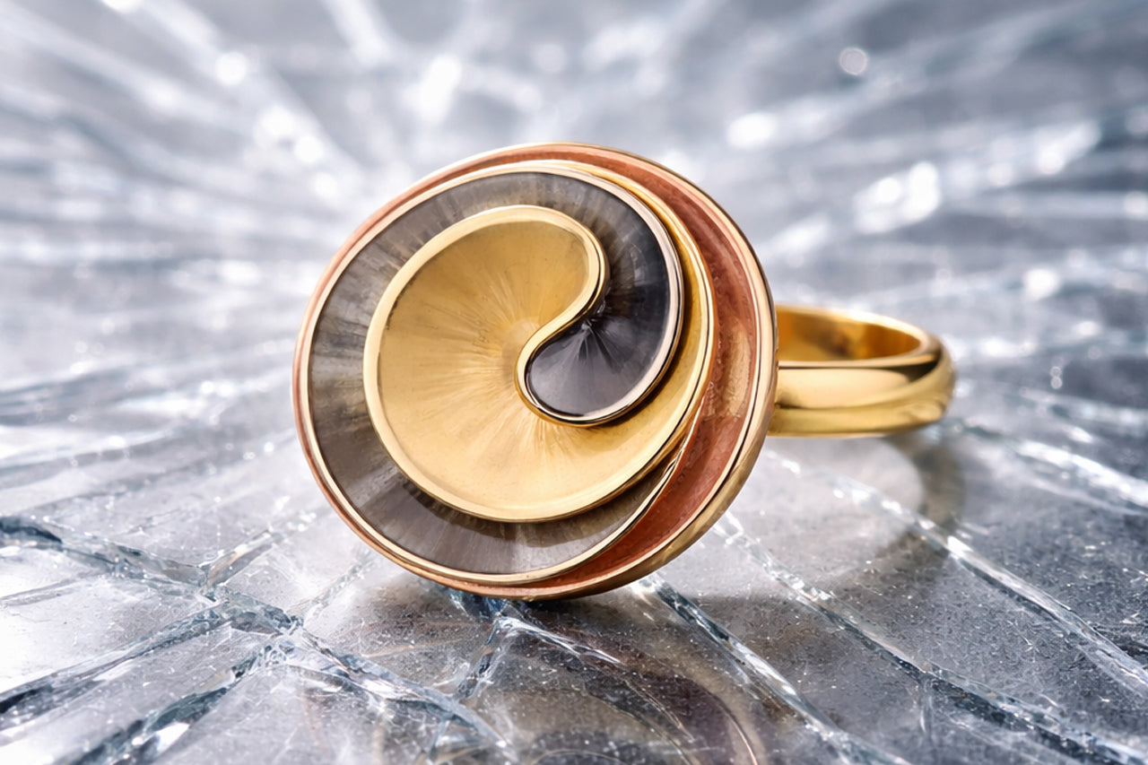 Eclipse Swirl Statement Ring