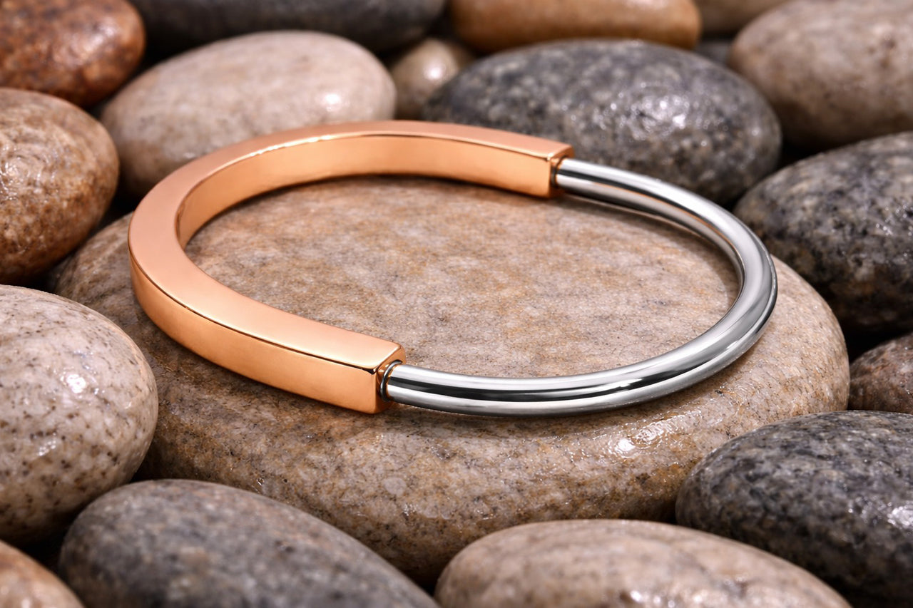 Dual Tone Arc Bangle