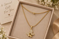 Asterials Golden Butterfly Crystal Pendant Layered Necklace