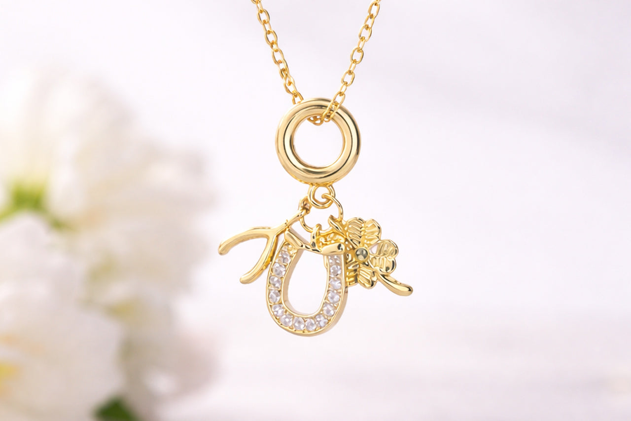 Lucky Horseshoe Charm Necklace