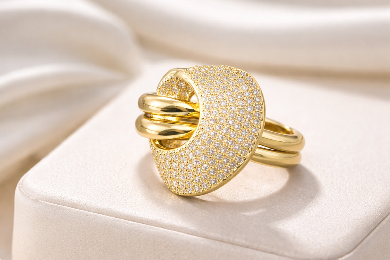 Radiant Curve Statement Ring