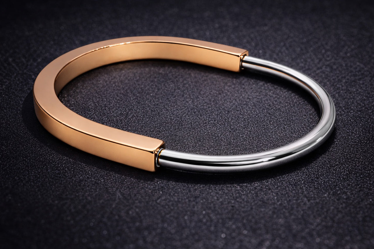 Dual Tone Arc Bangle