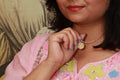 Asterials 18K Gold Plated Pearl Floral Charm Necklace for Women