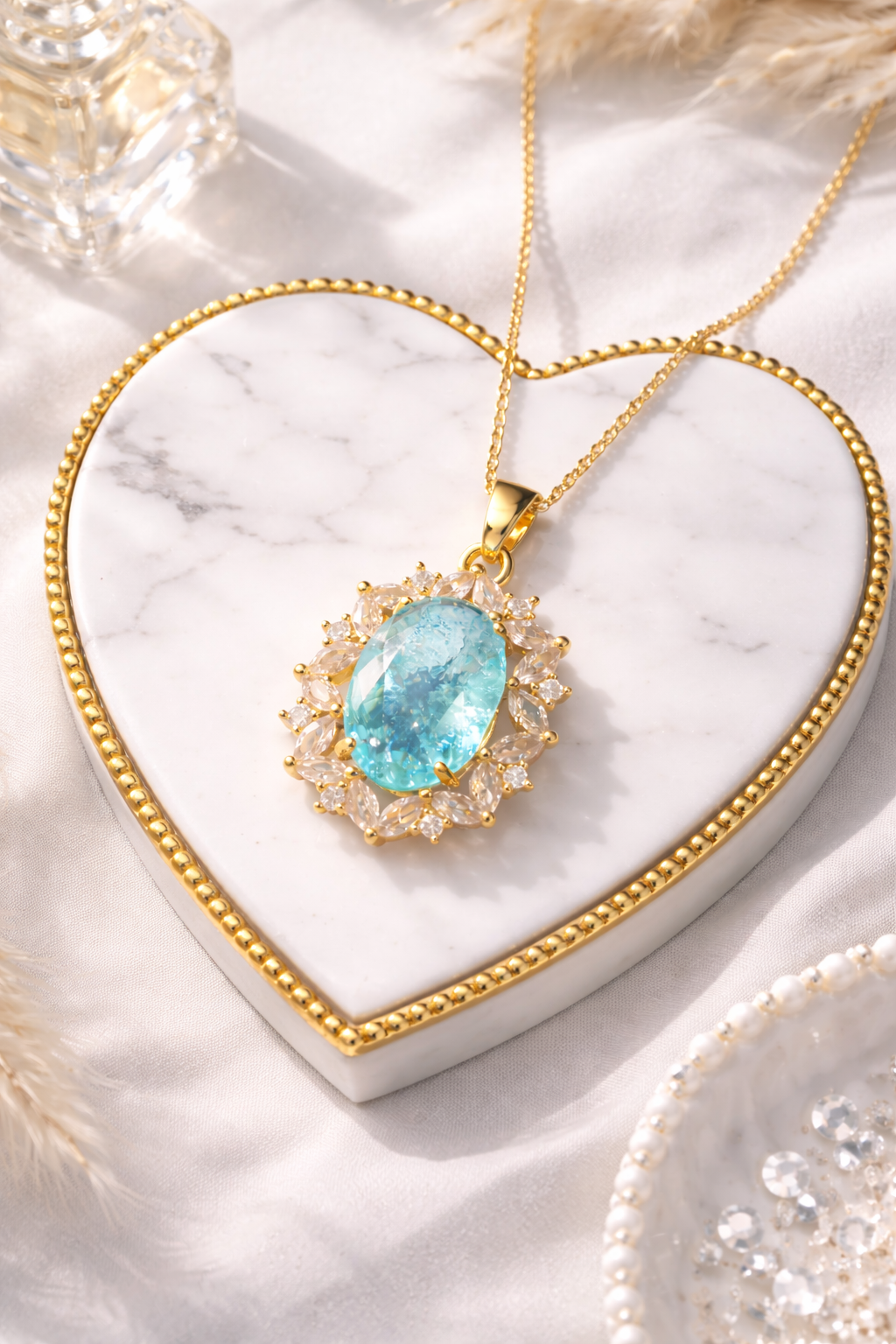 18K Gold Plated (3 Micron) Ice Crush Doublet Necklace